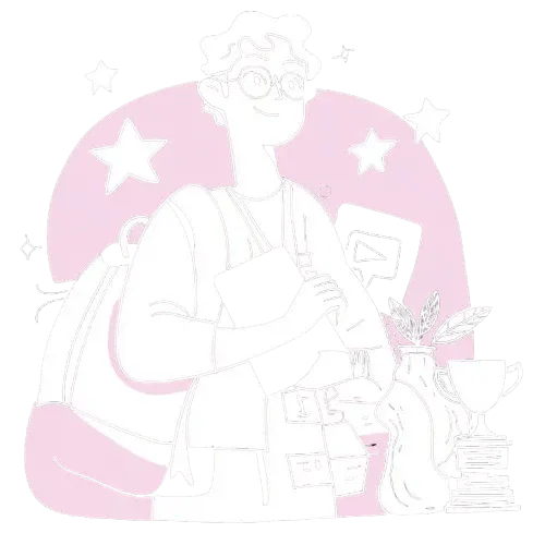 Digital marketer working at a desk